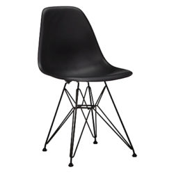 Vitra Eames DSR 43cm Side Chair Black / Black
